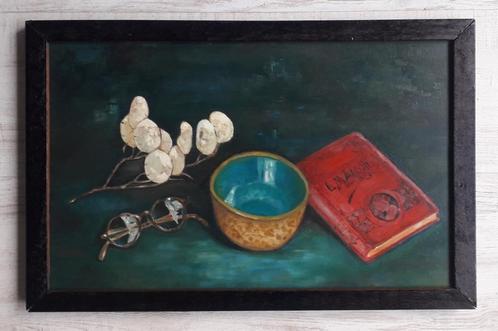 STILLEVEN ROOD BOEK📕LEESBRIL>KOMMETJE>ROMAN📕OUD CIRCA 1940, Antiek en Kunst, Kunst | Schilderijen | Klassiek, Ophalen of Verzenden