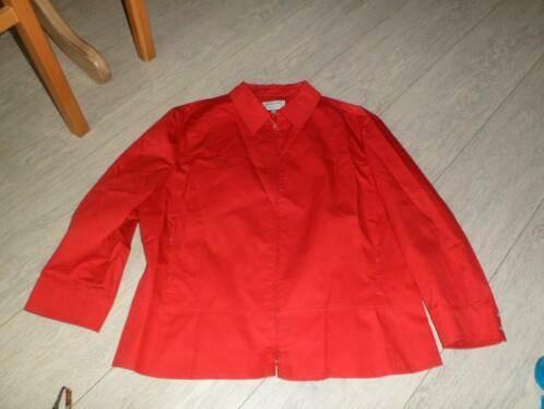 zomerjas maat 44, Kleding | Dames, Jassen | Zomer, Zo goed als nieuw, Maat 42/44 (L), Rood, Ophalen of Verzenden