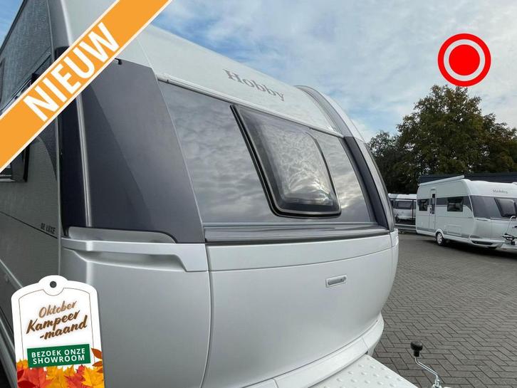 Hobby De Luxe 495 UL, Caravans en Kamperen, Caravans, Bedrijf, tot en met 4, Rondzit, Hobby, 2 aparte bedden, Overige typen, Gascomfoor