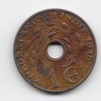 Nederlands-Indië 1 cent 1938 KM# 317, Postzegels en Munten, Ophalen of Verzenden, Zuidoost-Azië, Losse munt