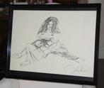 Een litho van Yoko Ono en John Lennon bag one 19401980, Antiek en Kunst, Ophalen of Verzenden