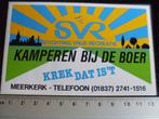 sticker SVR stichting vrije recreatie maperen bij de boer, Verzamelen, Stickers, Verzenden, Zo goed als nieuw, Bedrijf of Vereniging