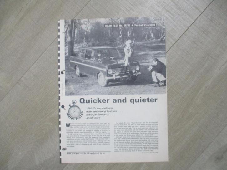 Roadtest Vauxhall  Viva 1967  SALE !!, Boeken, Auto's | Folders en Tijdschriften, Zo goed als nieuw, Overige merken, Ophalen of Verzenden