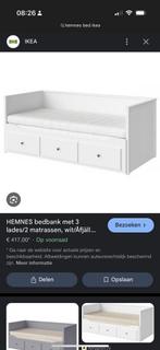 Ikea hemnes bed, Huis en Inrichting, Slaapkamer | Bedden, Ophalen, Gebruikt, Wit, Tweepersoons