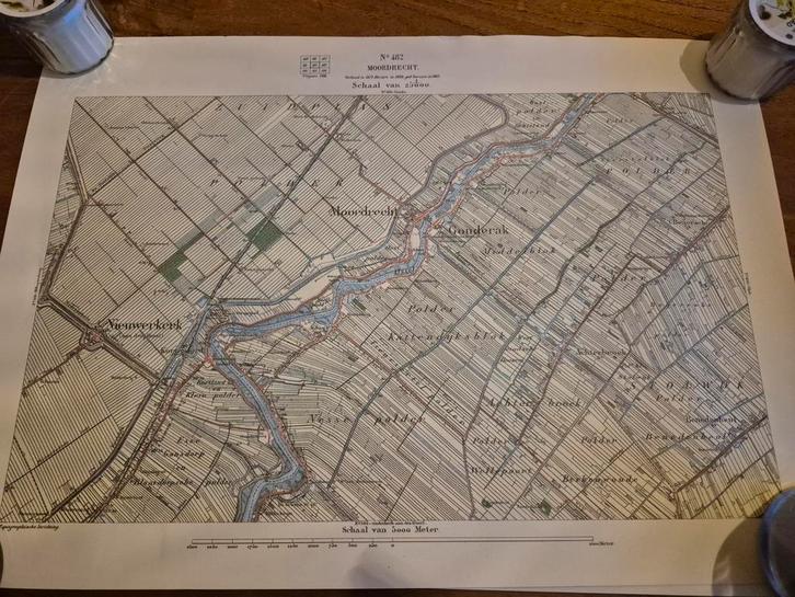 Landkaart Moordrecht - ROBAS Landsmeer WD-027, Antiek en Kunst, Antiek | Bestek, Ophalen of Verzenden