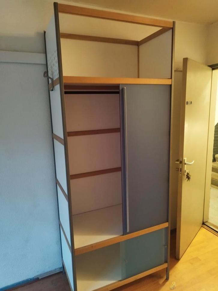 Kledingkast met schuifdeuren, Huis en Inrichting, Kasten | Kledingkasten, Gebruikt, 200 cm of meer, 50 tot 75 cm, Ophalen