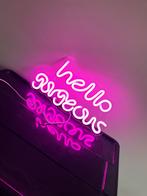 Ledlamp neon ledlicht hello gorgeous roze muurlamp, Huis en Inrichting, Lampen | Wandlampen, Ophalen of Verzenden, Nieuw