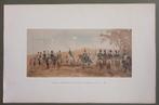 Rijdende Artillerie en Cavalerie grote antieke prent, Ophalen of Verzenden, X, Foto of Poster, Nederland