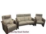 Complete Set Luxe Design 2-Zits & 1-Fauteuils, Minder dan 75 cm, Ophalen of Verzenden, Zo goed als nieuw, Stof