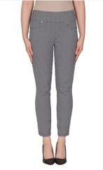 Joseph Ribkoff chique blauw/witte stretch broek mt 42/44