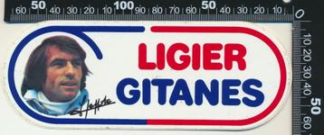 Sticker: Ligier Gitanes - Formule 1 - Jacques Laffite (2) beschikbaar voor biedingen