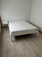 Auping Essential 160x200 wit + nachtkastje, Huis en Inrichting, Slaapkamer | Bedden, Ophalen, Wit, Tweepersoons, Zo goed als nieuw