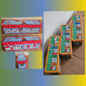 Peijnenburg rood/blauw (1 st) & oranje/groen (3 st) koekblik beschikbaar voor biedingen