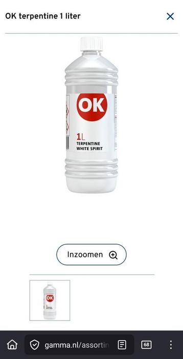 gratis terpentine en ammonia.  beschikbaar voor biedingen