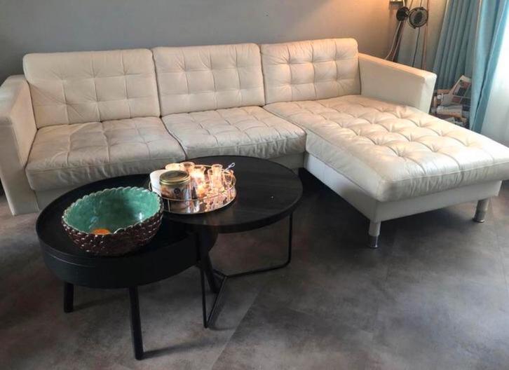 Hoekbank wit ikea., Huis en Inrichting, Banken | Complete zithoeken, Zo goed als nieuw, Ophalen of Verzenden