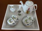 Vintage porseleinen kinder seviesje Piggelmee op dienblad, Antiek en Kunst, Ophalen of Verzenden