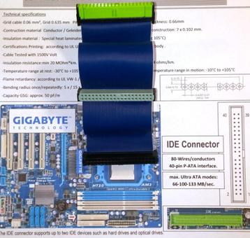 Gigabyte Flat Cable Xbox 18" Ultra DMA IDE ATA kabel 80wire  beschikbaar voor biedingen