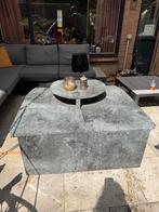 Vuurtafel met houten ombouw + gasfles, Ophalen, Gebruikt
