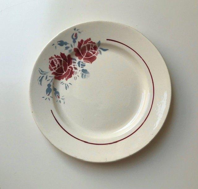 Badonviller demi porcelaine dessert bordje gebaksbordje, Antiek en Kunst, Antiek | Servies los, Ophalen of Verzenden