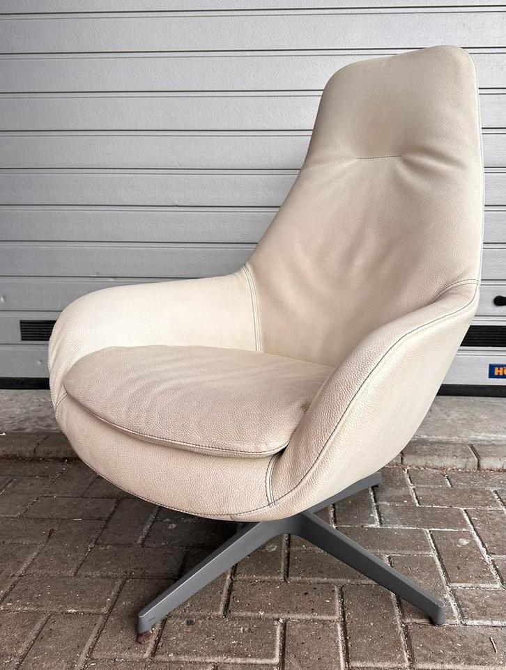 Pode design draaifauteuil, Huis en Inrichting, Fauteuils, Gebruikt, Leer, 50 tot 75 cm, Ophalen
