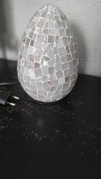 Oosterse mozaïek-lamp tafellamp egg-lamp wit glas, Huis en Inrichting, Lampen | Tafellampen, Ophalen of Verzenden, Gebruikt, Glas