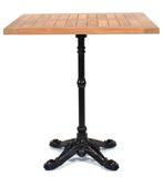 Terrastafel teakhout gietijzer bistro 4 vierkant 70 x 70 cm, Info@edvonline.nl, Nieuw, Ophalen of Verzenden, Inductorstraat 9b Veenendaal