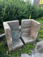 L-elementen en hoekstukken beton, Tuin en Terras, Bielzen en Borders, Ophalen, Gebruikt, Beton, Minder dan 100 cm