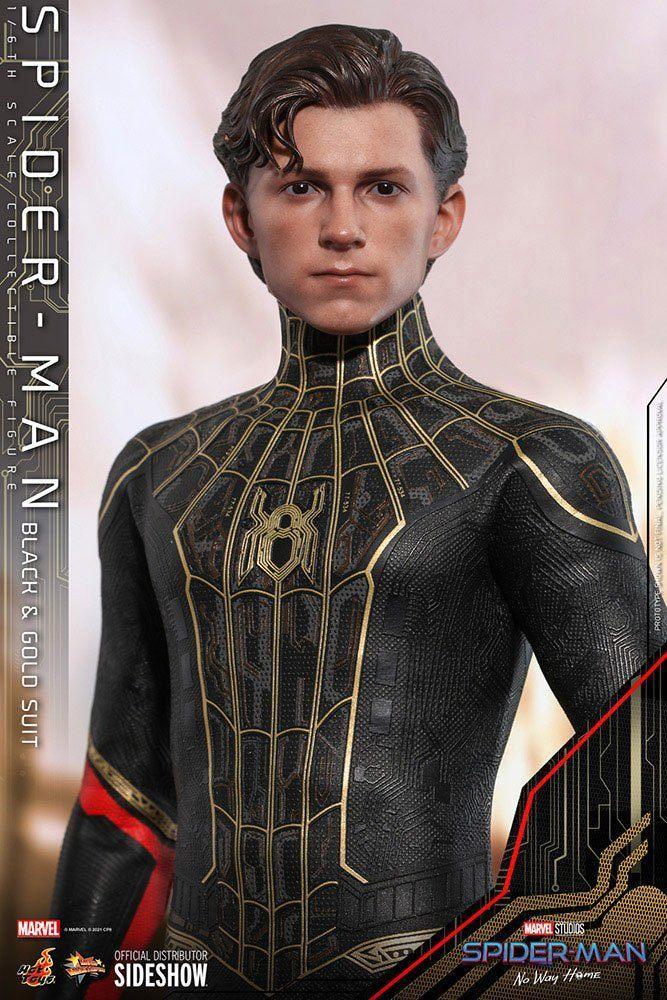 Hot Toys Spider-Man No Way Home Black & Gold Suit MMS604, Verzamelen, Film en Tv, Nieuw, Film, Actiefiguur of Pop, Ophalen of Verzenden