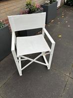 Witte regisseursstoel in uitstekende staat, Ophalen, Zo goed als nieuw, Metaal, Inklapbaar