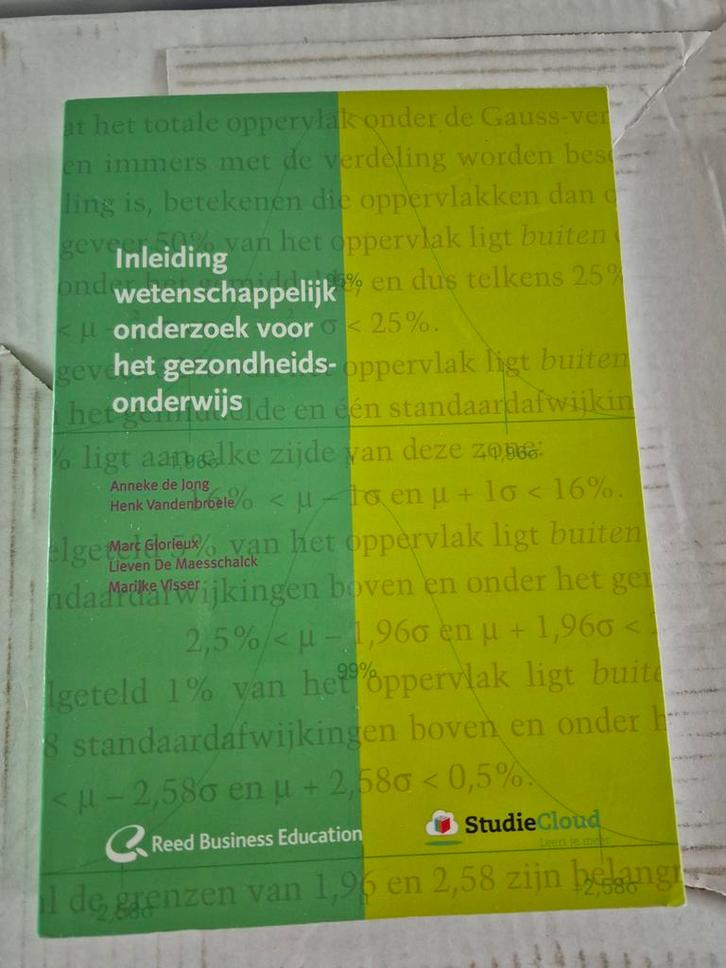 Inleiding wetensch onderzoek voor het gezondheidsond, Boeken, Schoolboeken, Zo goed als nieuw, Overige vakken, Overige niveaus