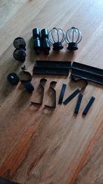 Ikea Gordijn roede stang rail + toebehoren, Ophalen, Gebruikt, Zwart