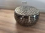 Mooie zilverkleurige bijzettafel (diameter 48cm), Huis en Inrichting, Ophalen, Minder dan 45 cm, Minder dan 55 cm, Metaal of Aluminium