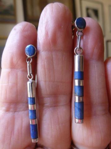 Zilveren Oorhangers met Lapis Lazuli beschikbaar voor biedingen