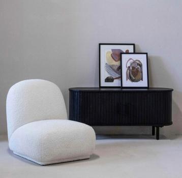 Fauteuil wit stof van teddy beschikbaar voor biedingen