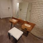 Antieke kaptafel met spiegel en zit bankje, Ophalen