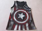 shirt, t-shirt, sportshirt singlet Captain America, Ophalen of Verzenden, Zo goed als nieuw, Jongen, Shirt of Longsleeve