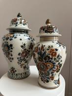 Zeer mooie set van 2 Delfts blauwe  potten met deksel, Antiek en Kunst, Ophalen