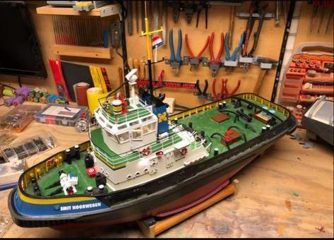 Smit Sleepboot met Verlichting beckerroeren rader evt ruil, Hobby en Vrije tijd, Modelbouw | Boten en Schepen, Gebruikt, Groter dan 1:32