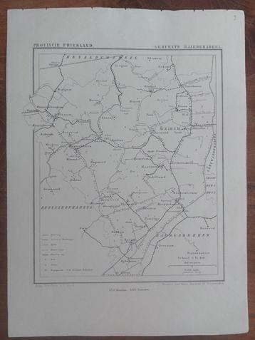 2 / Baarderadeel Makkum Weidum litho uit 1866 van J. Kuyper beschikbaar voor biedingen