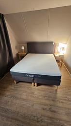 Ikea boxspring donkergrijs gemeleerd 160x200 incl matras, Ophalen, Gebruikt, Tweepersoons, 200 cm