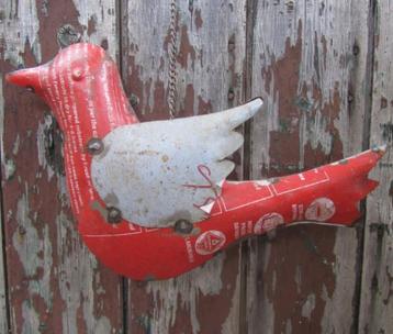 HANG VOGELTJES - STREET ART - HANDMADE (M) beschikbaar voor biedingen