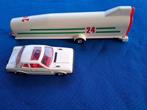 Honda Prelude wit met zweefvliegtuig in trailer - Corgi 1:36, Ophalen of Verzenden, Zo goed als nieuw, Auto, Corgi