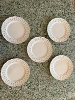 5 brocante eetborden, Ophalen of Verzenden, Zo goed als nieuw, Bord(en), Overige stijlen