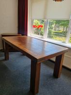 Massieve robuuste eikenhouten eettafel - 180 x 90cm, Ophalen, Eikenhout, 50 tot 100 cm, Vijf personen of meer