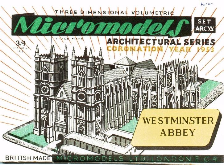 Bouwplaat Micromodels Westminster Abbey, Hobby en Vrije tijd, Modelbouw | Figuren en Diorama's, Nieuw, Diorama, 1:50 of kleiner