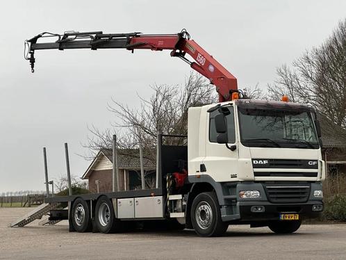 DAF CF 85 KRAAN/CRANE/GRUE/ HMF 15TM! RADIO REMOTE! RAMPEN!M, Auto's, Vrachtwagens, Bedrijf, ABS, Achteruitrijcamera, Airconditioning