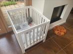 Keurige witte box incl. matras en boxkleed, Kinderen en Baby's, Boxen, Ophalen, Gebruikt, Rechthoekig, In hoogte verstelbaar