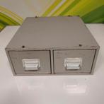 Industriële stalen 2 ladekast - kaartenbak