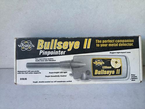 White's Bullseye II Pinpointer Metaaldetector, Hobby en Vrije tijd, Metaaldetectors, Gebruikt, White's, Instelbare gevoeligheid