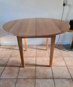 Eiken eettafel uitschuifbaar, Ophalen, Gebruikt, 100 tot 150 cm, 200 cm of meer